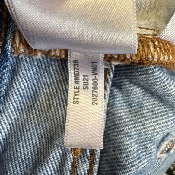 Madewell Relaxed Denim Shorts Distressed Women 28 Blue Festival Western Casual - Picture 6 of 9